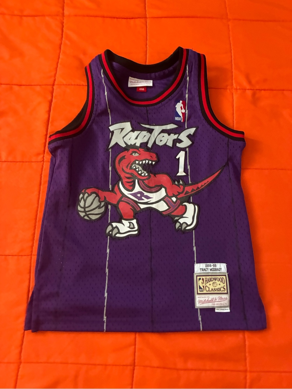 Mitchell & Ness Tracy McGrady #1 Toronto Raptors 1998-99 Swingman jersey Kids 7